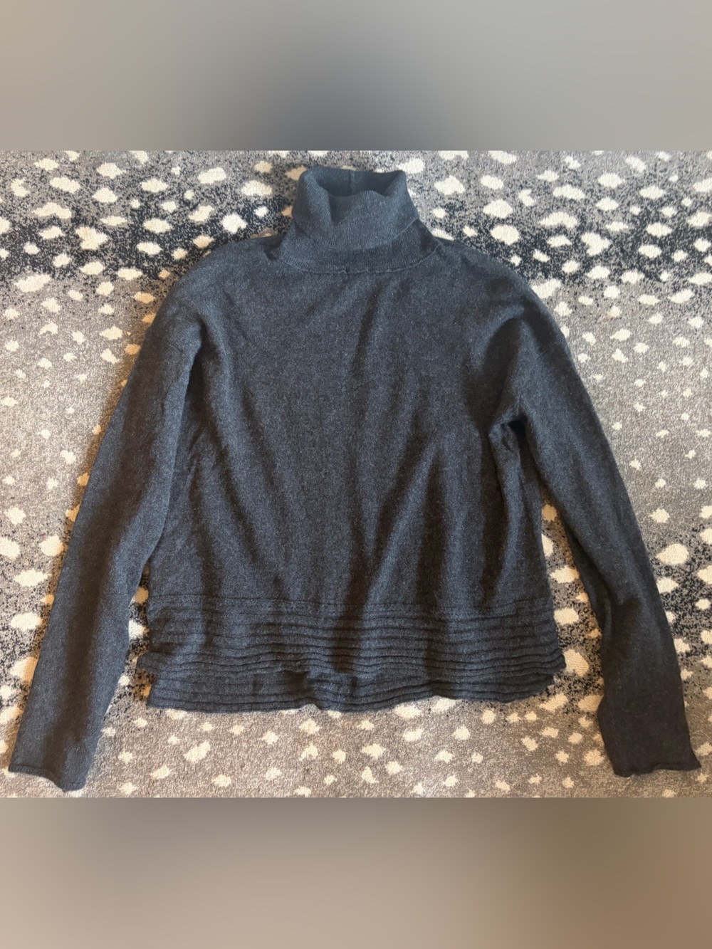 Inhabit Charcoal Gray 100% Cashmere Turtleneck Sweater S